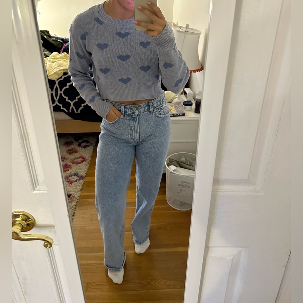 Blue heart sweater
